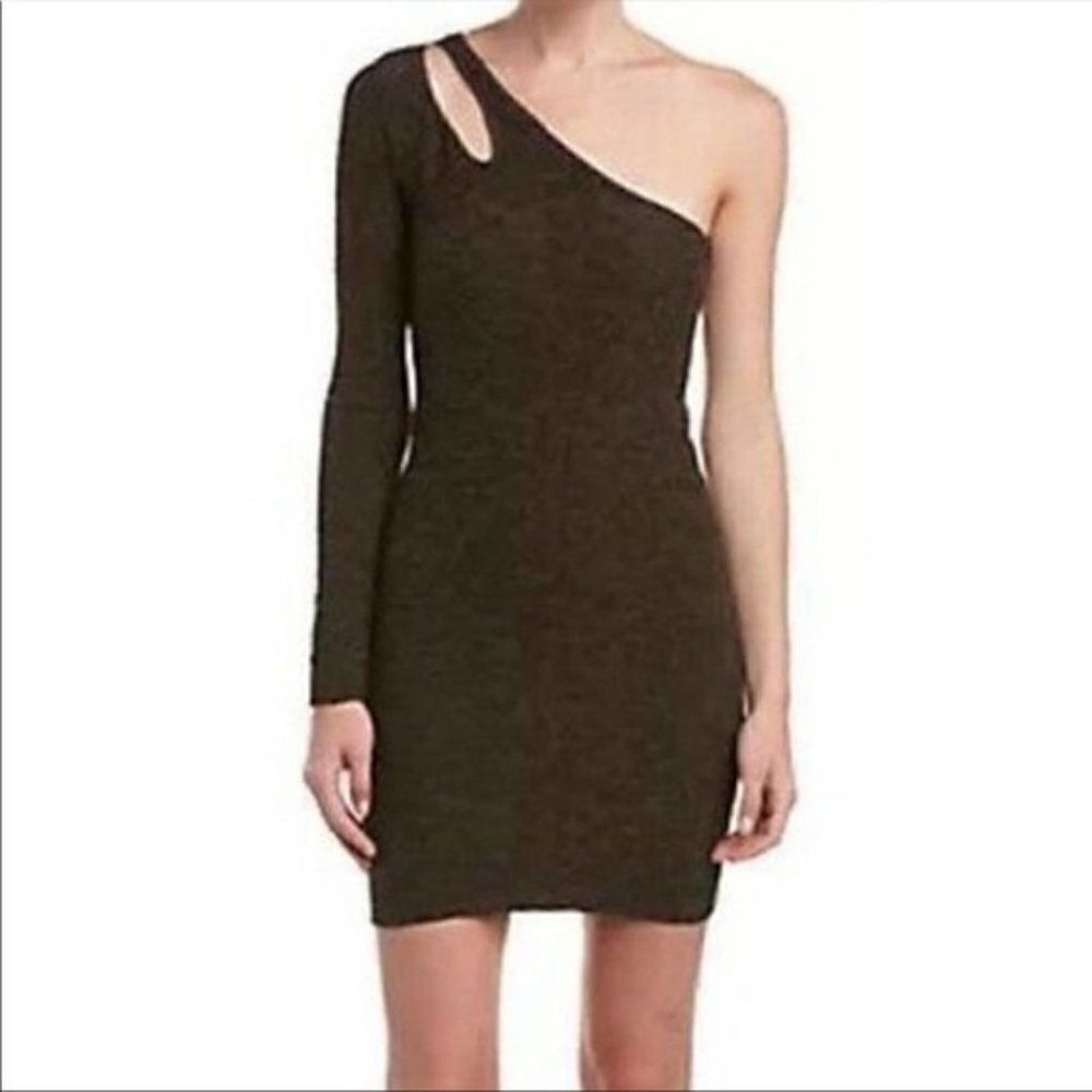 BCBGeneration Brown Licorice Single Sleeve Dress